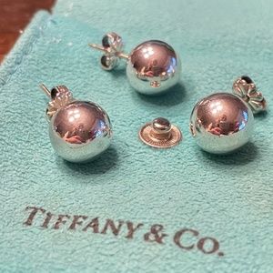 Tiffany & Co. sterling silver ball earrings (2)